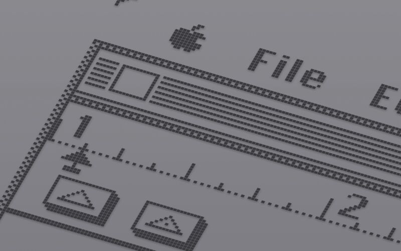 The classic Mac OS wallpaper in macOS 15 Sequoia mimics the monochrome user interfaces used in System 1 through 6. 